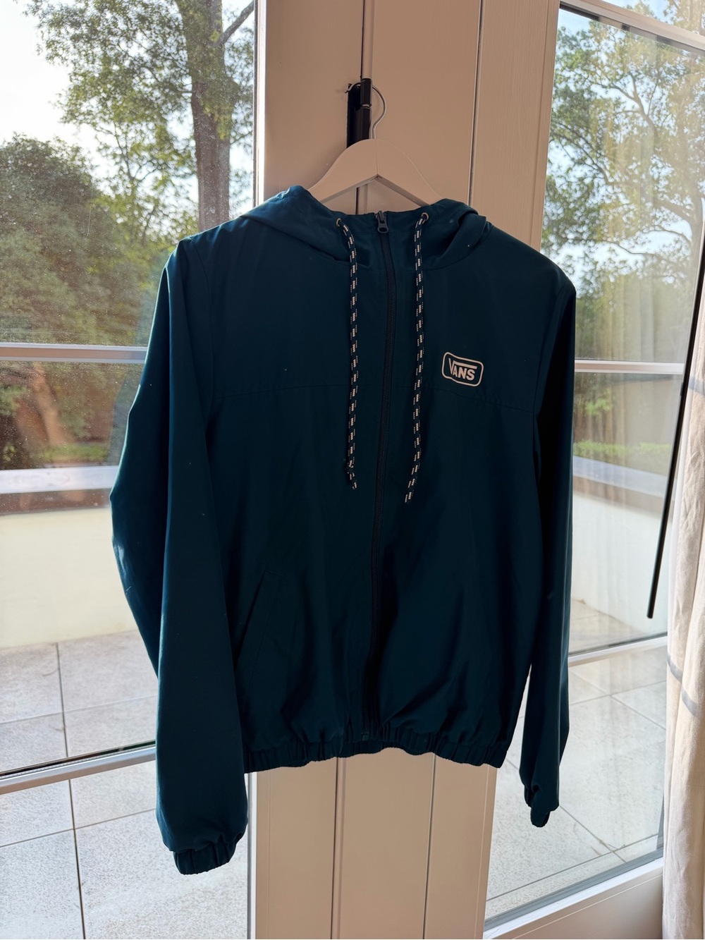 Vans Teal Hooded Windbreaker Jacket